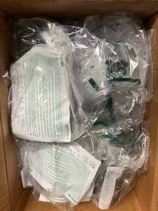 lot 35 image: Open Case - Salter  8150-7-50 Oxygen Entrainment Mask Kits Percent-O2-Lock Venturi  7 Diluter Jets Adult One Size Fits Most Adjustable Elastic Head Strap 