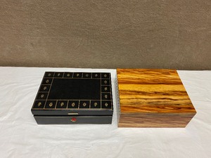 lot 16 image: JEWELRY BOX & CIGAR HUMIDOR