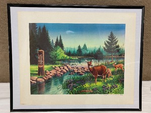 lot 8 image: LES KOUBA PRINT - LAKE ITASCA