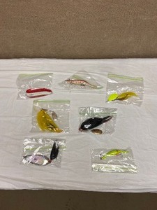 lot 13 image: VINTAGE MEPPS MUSKIE LURES AND MORE
