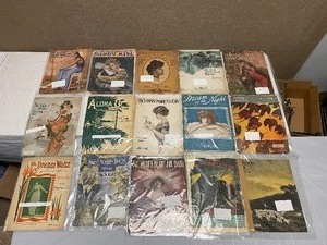 lot 24 image: 30 VINTAGE OLDER FORMAT SHEET MUSIC