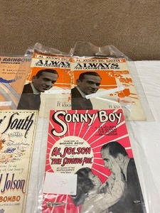 lot 23 image: 7 VINTAGE AL JOLSON SHEET MUSIC