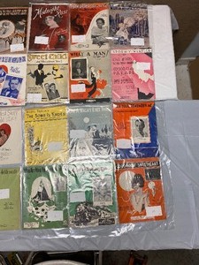 lot 28 image: 65 VINTAGE SHEET MUSIC VARIOUS ERAS