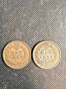 2 INDIAN HEAD CENTS 1902 1904