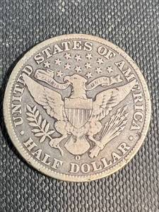 1908-O US BARBER HALF DOLLAR FINE OR BETTER