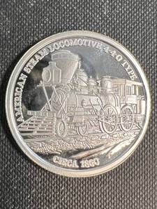 1 TROY OZ .999 FINE SILVER STEAM LOCOMOTIVE ROUND