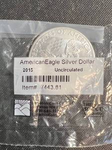 2015 AMERICAN SILVER EAGLE 1 TROY OZ .999 FINE SILVER SEALED