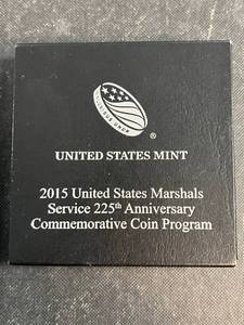 2015 US SILVER DOLLAR US MARSHALS 225th COMMEMORATIVE