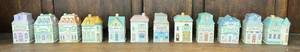 lot 120 image: Group Of 1989  Lenox Brand Porcelain Spice Village Houses 12 Total