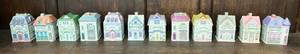 lot 121 image: Group Of 1989  Lenox Brand Porcelain Spice Village Houses 12 Total