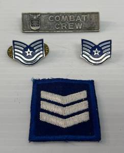 lot 124 image: Group Of Misc. Military Items Including Combat Crew Pin And More