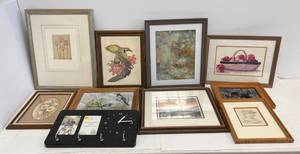 lot 14 image: Group Of Misc. Size Frames Some With Original Art