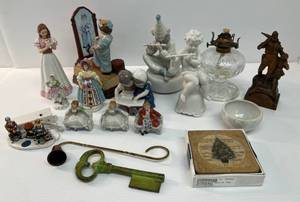 lot 21 image: Large Group Of Vintage Statues Including Bing And Grondahl Children Reading And More