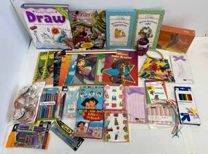 lot 30 image: Large Group Of Misc. Art Related Items Including Vintage Coloring Books