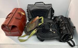 lot 47 image: Group Of Misc. Travel Bags Some Leather