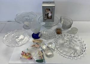 lot 50 image: Large Group Of Vintage Misc. Glass Cake Plates And More