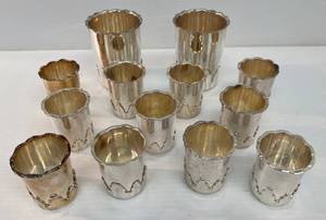 lot 51 image: Large Group Of SP Brand Vintage Silver Plate Ornate Cups