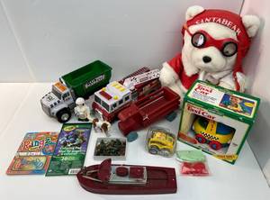 lot 55 image: Group Of Misc. Vintage Toys Including Santa Bear