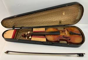 lot 57 image: Antique Violin And Case