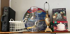 lot 62 image: Shelf Full Of Vintage Items