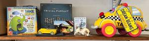 lot 63 image: Shelf Full Of Misc. Vintage Toys And More