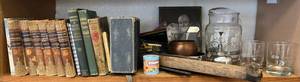 lot 68 image: Shelf Full Of Misc. Antique Books And More