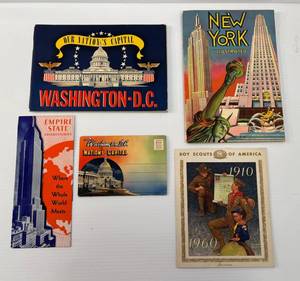 lot 78 image: Group Of Antique Paper Items Including Vintage Washington DC. Postcards And More