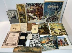 lot 79 image: Group Of Misc. Antique Illustrations And More