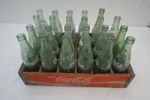 Coca Cola crate, coca cola bottles