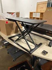 lot 10 image: Pair of sit to stand desk converters