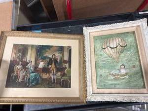 lot 14 image: Group of two artworks