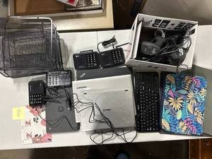 lot 34 image: Large group of electronics and office supplies