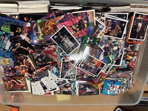 lot 41 image: Large group of basketball and football cards