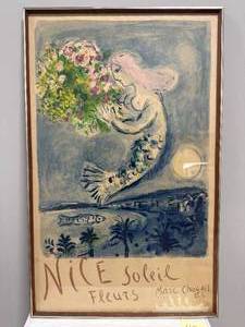 lot 45 image: Original Marc Chagall exhibition lithograph
