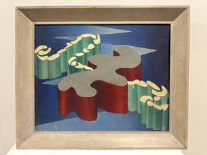lot 47 image: One abstract Mid-Century painting