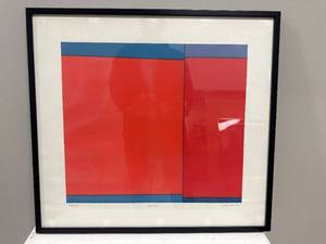 lot 48 image: Signed and numbered abstract print.