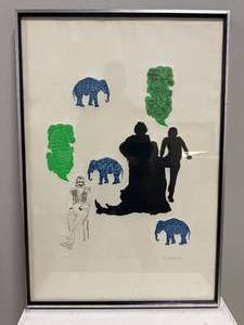 lot 50 image: One embossed lithograph