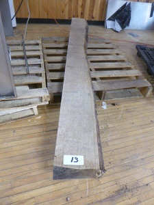 lot 13 image: Live Edge Oak Mantle