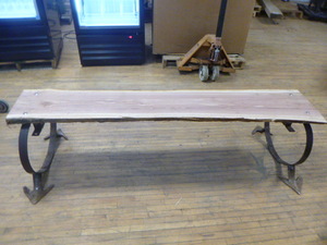 lot 14 image: Red Cedar Live Edge Bench