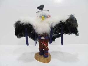 lot 41 image: Handmade Signed Native American Kachina Doll #9 - Eagle
