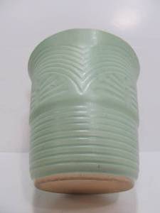 lot 43 image: Nice Mid Century Seafoam Green Art Pottery Planter Vase by Robinson Ransbottom 