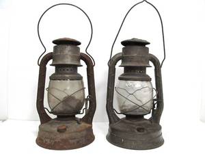 lot 53 image: 2 Old Vintage DIETZ Lanterns