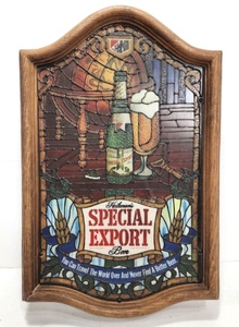 lot 127 image: Working Vintage SPECIAL EXPORT Lighted Stained Glass Style Beer Sign