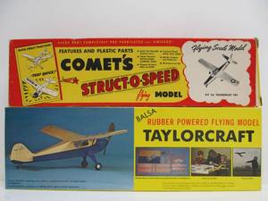 lot 213 image: 2 New & Unused Vintage Flying Airplane Model Kits