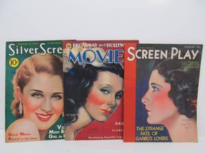 lot 124 image: 3 Orignal 1930s Hollywood Movie & Film Star Magazines