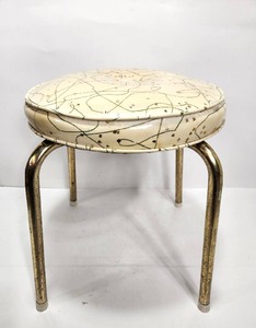lot 305 image: Mid Century PEARL-WICK Atomic Style Vanity Stool