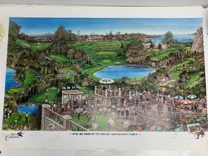 lot 313 image: One Hundred Years of Minnesota Golf by Loyal Chapman - Signed by Artist & PGA Golfers