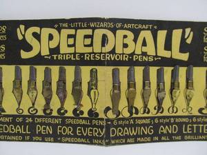 lot 345 image: Vintage Speedball Advertising Sales Assortment Calligraphy Set