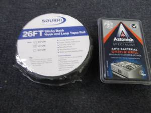 lot 31 image: Hook & Loop Roll, Oven Cleaner Spon...