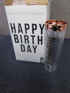 lot 43 image: 4- 21st Birthday Acrylic Tumblers w...